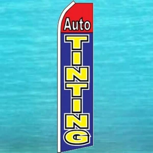 AUTO TINTING FLUTTER FLAG Tall Feather Swooper Vertical Advertising Banner Sign - Picture 1 of 5
