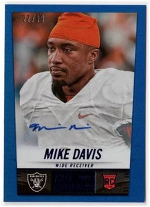 Mike Davis 2014 Panini Hot Rookies AUTOGRAPH Auto BLUE Parallel Raiders #d 27/99 - Picture 1 of 1