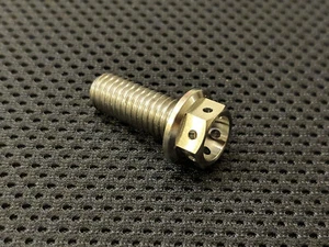 RaceFasteners M8 x 1.25 Titanium Drilled Hex Flange Bolt (20mm) - Picture 1 of 1