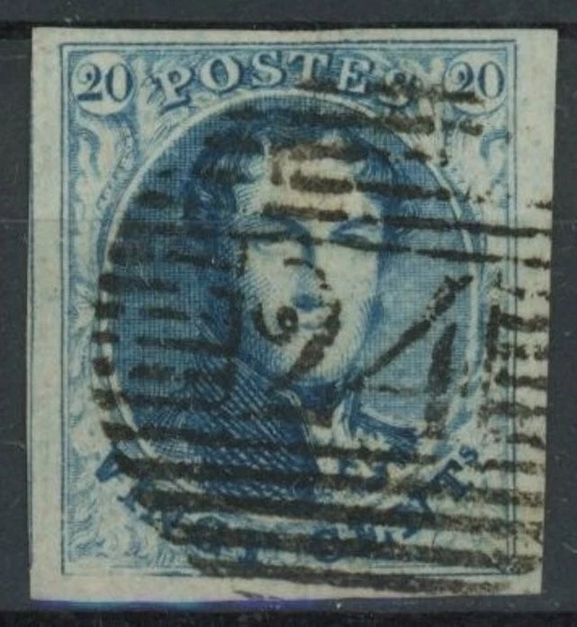 Belgium 1851 : Good VF Used Classic Stamp with Watermark - Nice margins - Image 1 of 1
