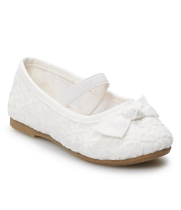 Pisos de ballet Jumping Beans para niñas pequeñas blancos talla 7 nuevos Foto 1 de 4