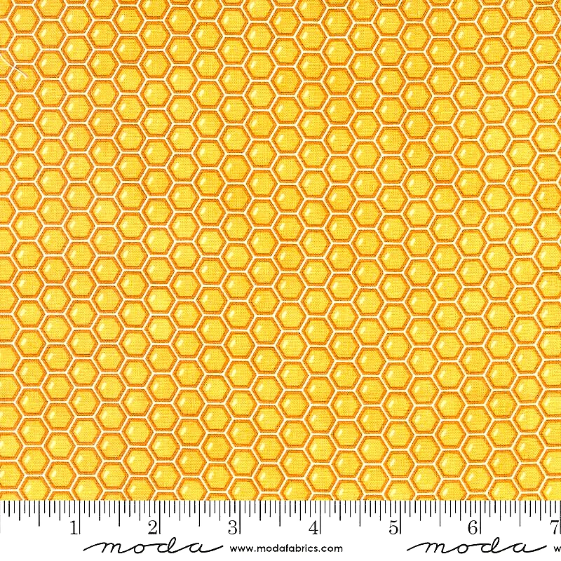 MODA #56085 14"HONEY & LAVENDER" HONEY-KEP  HONEYCOMB BTY - Image 1 of 1