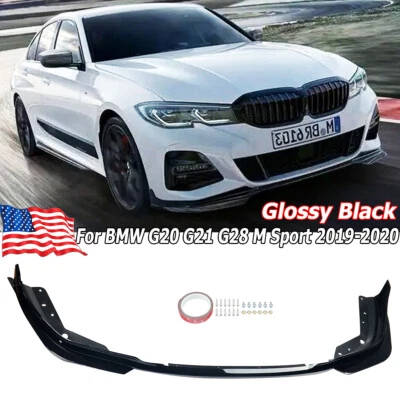 Parachoques delantero deportivo negro brillante para BMW G20 G21 330i M340i M 2019-22 Foto 1 de 4