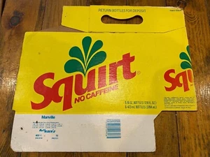 Vintage Unused Squirt Cardboard Bottle Tote NOS - Picture 1 of 2