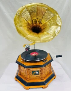 Vintage Antique HMV Gramophone Fully Working Phonograph Vinyl Recorder Player - Picture 1 of 16