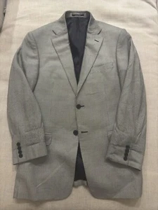 Versace Collection Textured Bamboo Suit Jacket in Gray Size 40 R - Picture 1 of 12
