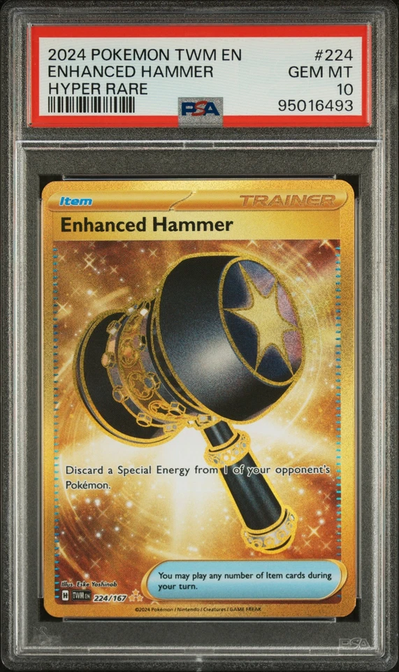 2024 POKEMON TWILIGHT MASQUERADE TWM EN #224 ENHANCED HAMMER - PSA 10 POP 16 - Image 1 of 2
