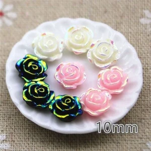 50pcs Multicolor Flower Resin Flatback Cabonchon Jewelry Phone Decoration Charm - Picture 1 of 17