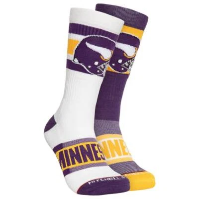 Calcetines Mitchell & Ness NFL Minnesota Vikings Hail Mary Crew, Nuevos Foto 1 de 4