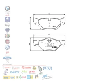 PASTIGLIE FRENO POSTERIORI BMW SERIE 1 E81 3 E90 X1 E84 510008 - Foto 1 di 4
