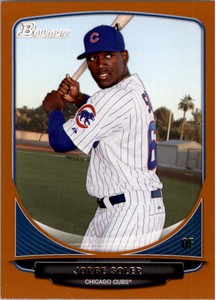 2013 Bowman Draft Top Prospects Orange Cubs Baseball Card #TP9 Jorge Soler /250