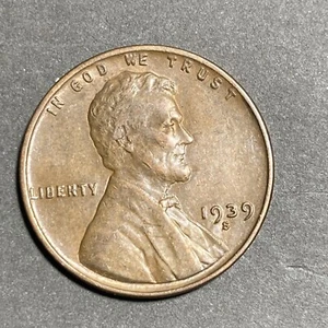 1939 S Lincoln Cent Penny - Die Break Reverse Error - Picture 1 of 3