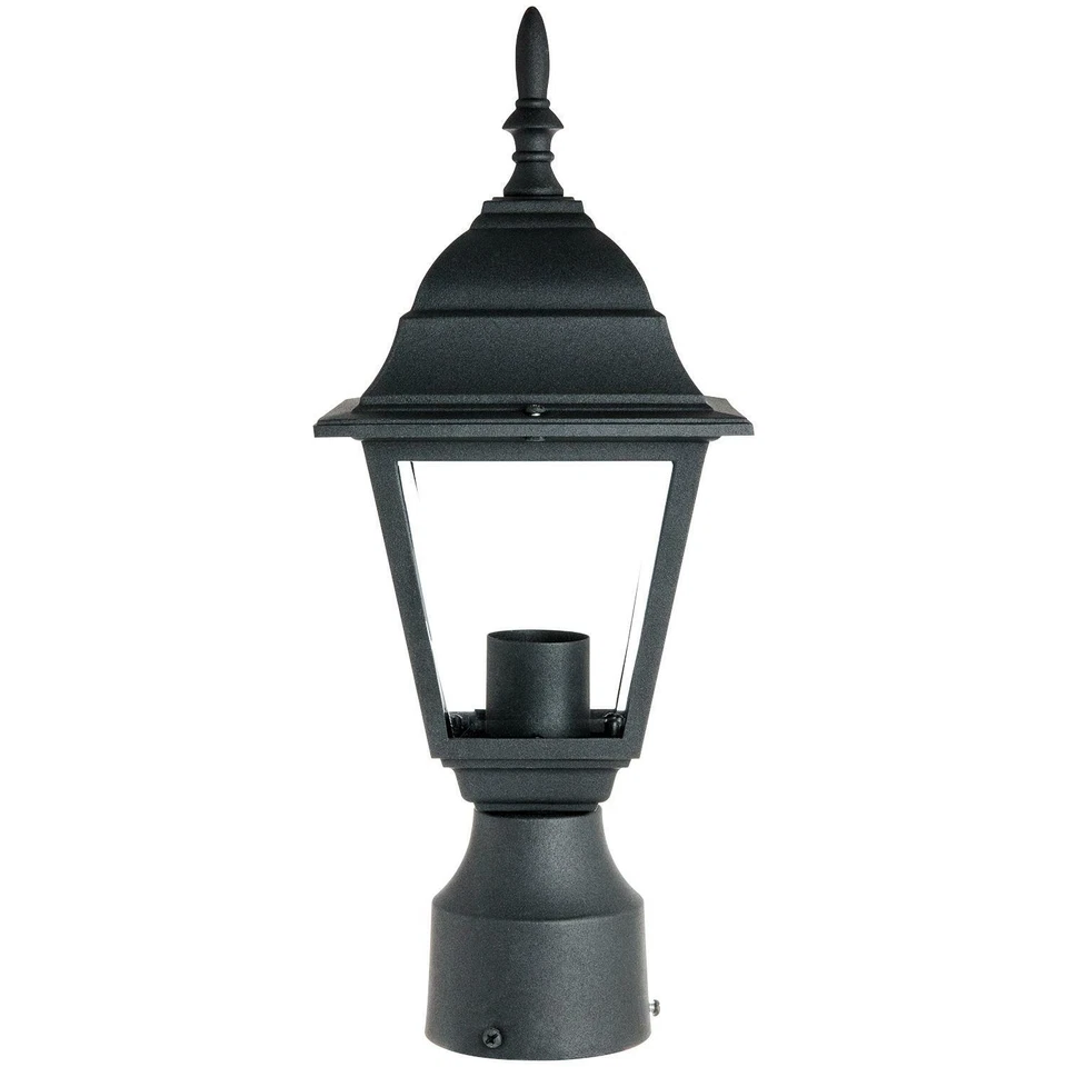 Sunlite Post Mount Carriage Lamp Medium Base (E26) Socket Mounts Black Finish - Image 1 of 1