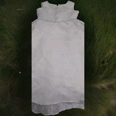 Vestido Jane Copeland meninas flor branca Páscoa tamanho 6 férias pérolas formais  - Imagem 1 de 4