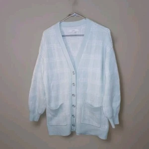 Loft Cardigan Sweater Buttoned Front Pockets Oversized Womens Medium 40×28 - Picture 1 of 13