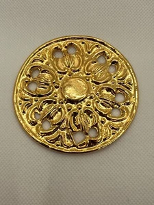 Aureola traforata per Statue scre 7,5 Cm Diametro Metallo Bagno Oro - Foto 1 di 7