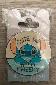 PIN'S PIN DISNEY DISNEYLAND PARIS DLP STITCH CUTE BUT CHEEKY - Imagen 1 de 1
