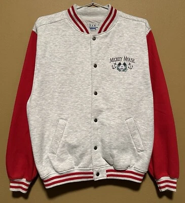 Vintage Mickey Mouse Marine Club Varsity Bomber Jacket - Mens Size Large - Image 1 of 3