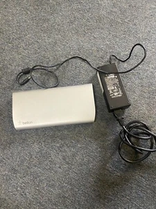 Belkin F4U055 Thunderbolt Express Dock Station + Power Cable Box Silver - Picture 1 of 3