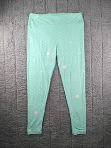 Lularoe TC Womens Tall & Curvy Leggings Baby Blue Aquamarine Polka Dot - Picture 1 of 10