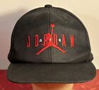 Vintage Nike Air Jordan Snapback Hat Cap NBA Jumpman Logo Swoosh Black & Red