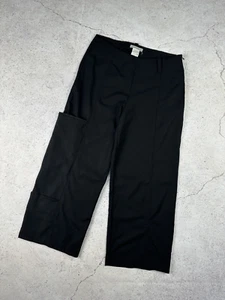 Sarah Pacini Womens Virgin Wool Black Multipocket Wide Pants Trousers Sz S - Picture 1 of 11