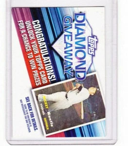 2011 Topps Baseball Diamond Giveaway #TDG-21 Mickey Mantle - Picture 1 of 2