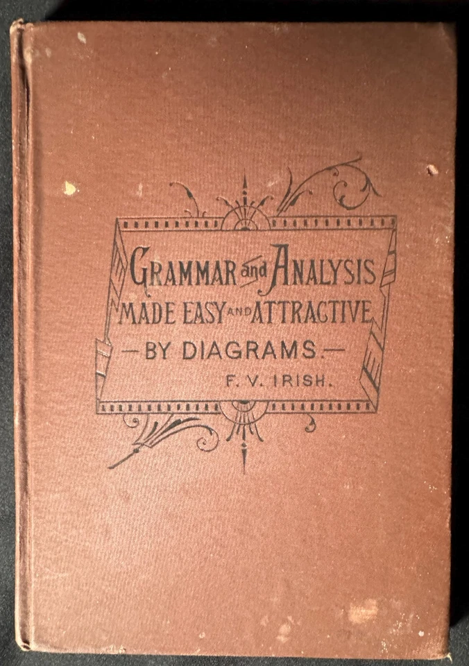 Grammar and Analysis Made Easy and Attractive by Diagrams 1883 FV Irish RARE VTG - Image 1 of 4