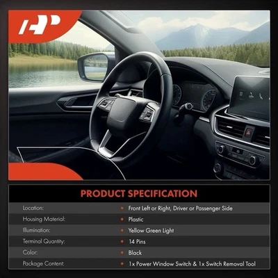 Interruptor de ventana del lado del conductor delantero izquierdo para Honda Element 2003 2004-2011 L4 2,4 L Foto 1 de 4