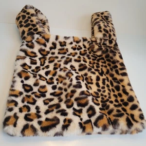 Fuzzy Leopard Handtasche Damen super weich gefüttert Nylon Handtasche Tasche Spaß siehe Beschreibung! - Bild 1 von 22
