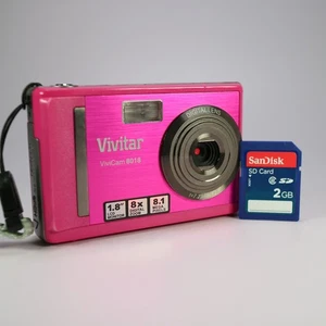 Vivitar Digital Camera Vivicam 8018 8.1MP Pink Tested - Picture 1 of 10