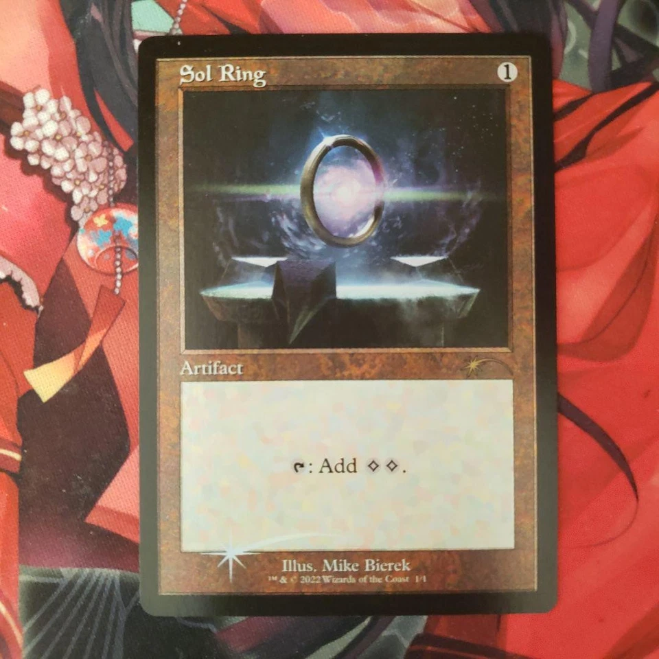 Magic The Gathering Sol Ring FOIL Artifact Card Used - Image 1 of 1