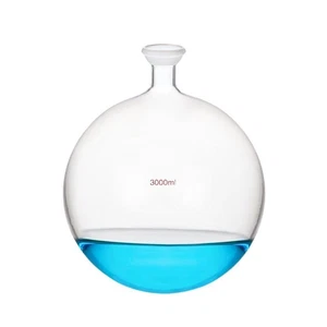 3000ml S35 Spherical Joint Glass Flask 3 Litre Lab Chemistry Ball Socket Bottle - Picture 1 of 1
