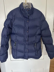 LL BEAN DAMEN STEPPMANTEL kleine GÄNSEDAUNEN dunkelblau TOP - Bild 1 von 6