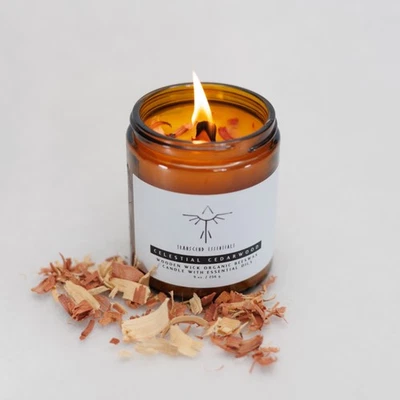 Celestial Cedarwood Organic Beeswax Candle  - Image 1 of 3
