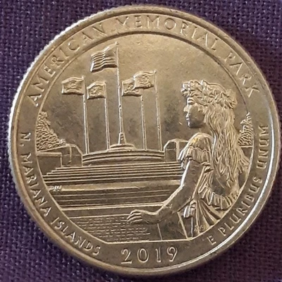 2019 W N. Mariana Islands American Memorial Park Quarter West Point Circulated. - Image 1 of 2