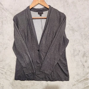 J. Jill Damen grau Viskose Mischung Ein Knopf Stretch Jacke Blazer Größe S Petite - Bild 1 von 10
