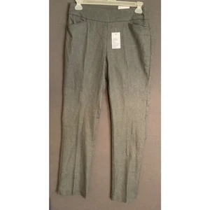 Croft & Barrow Women Effortless Stretch Pants Size 10 Long Gray Dress Pants NTW - Picture 1 of 8