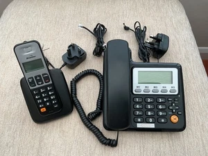 TELÉFONO BINATONE CONCEPT COMBO 3505 CON ADAPTADORES DE CORRIENTE Y CABLE TELEFÓNICO - Imagen 1 de 2