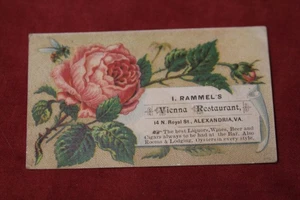 Tarjeta comercial I. Rammel's Vienna Restaurant, Alexandria Virginia - Imagen 1 de 2