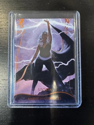 Tarjeta naranja legendaria Marvel Masterpieces Storm (34/99) 2020 nivel 4, #87 - ¡nueva! Foto 1 de 3