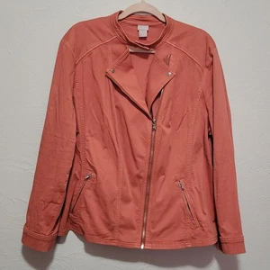 Chico's Damen 20/22 Moto Style Langarm Jacke - Bild 1 von 4