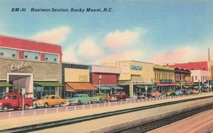 Rocky Mount N.C. Postkarte Straßenansicht Coplon's Store K678 - Bild 1 von 2