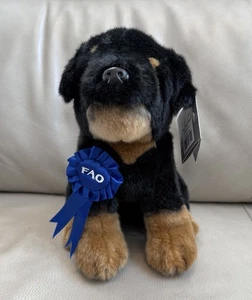 fao nero Black Labrador cucciolo nastro blu Toys R Us nuovo con etichette - Foto 1 di 8