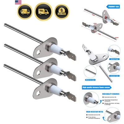 Furnace Flame Sensor Replacement for Goodman 0130F00010 3 Pack Compatibility - Image 1 of 4