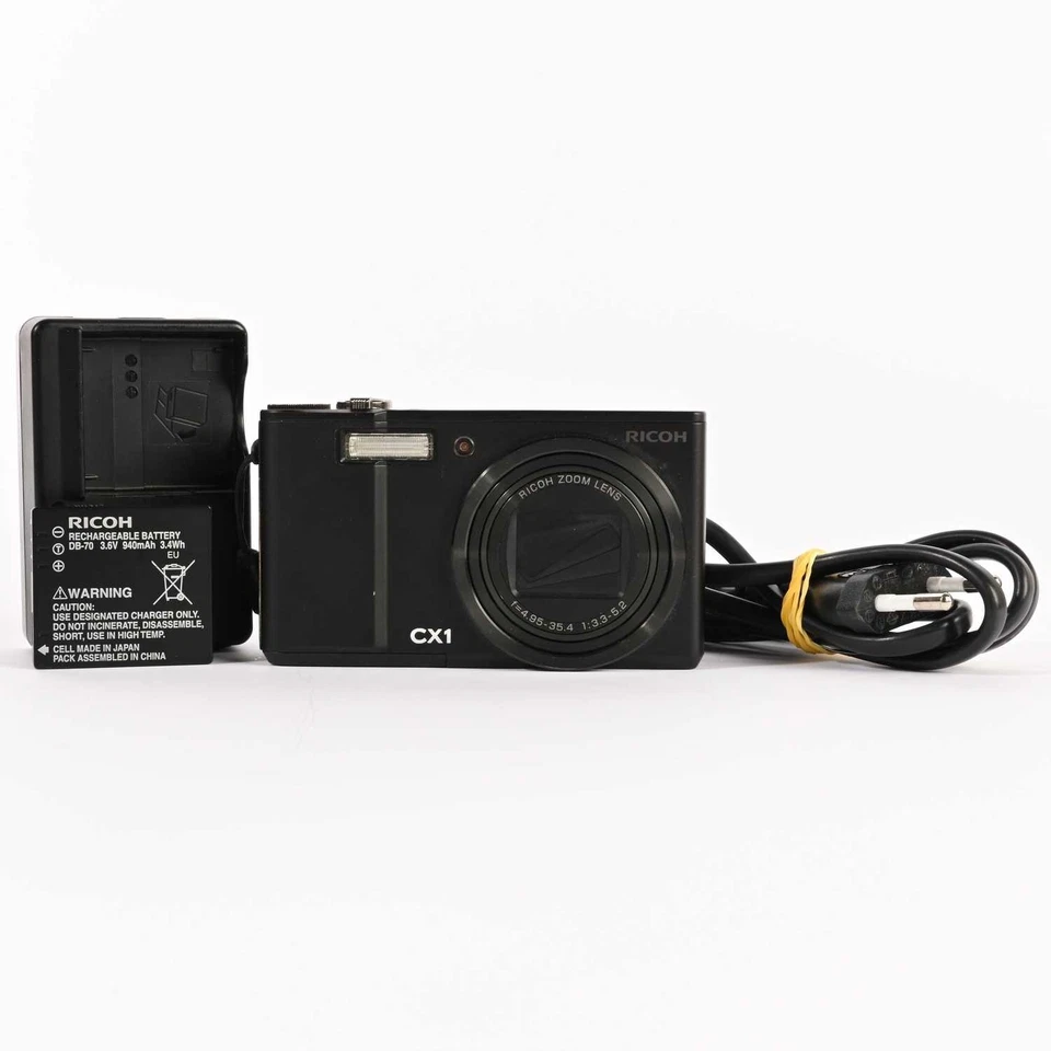 Ricoh CX1 9MP Digital Camera Black 7.1x Optical Zoom Compact Camera SHP 310266 - Image 1 of 3