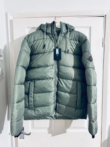 Gant Men's Mint green puffer Jacket Active cloud New - Picture 1 of 14