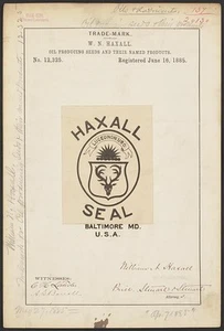 W. N. Haxall for Haxall Seal brand Oil Producing Seeds and Their Named Products - Picture 1 of 1