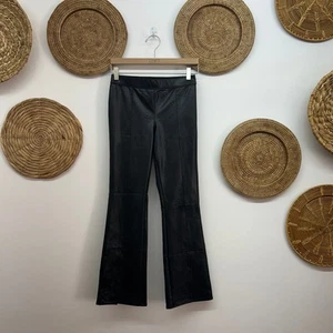 Abercrombie Kids Black Faux Leather Slit Pants Girls 13/14 - Picture 1 of 5