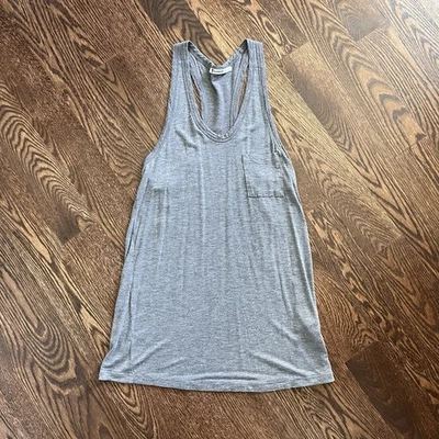 Camiseta sin mangas T By Alexander Wang gris jaspeado espalda corredor XS usada en excelente estado Foto 1 de 4